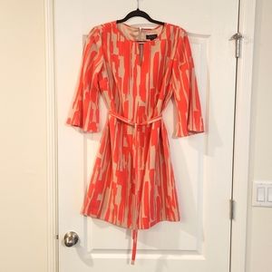 Tahari Pink & Beige Dress